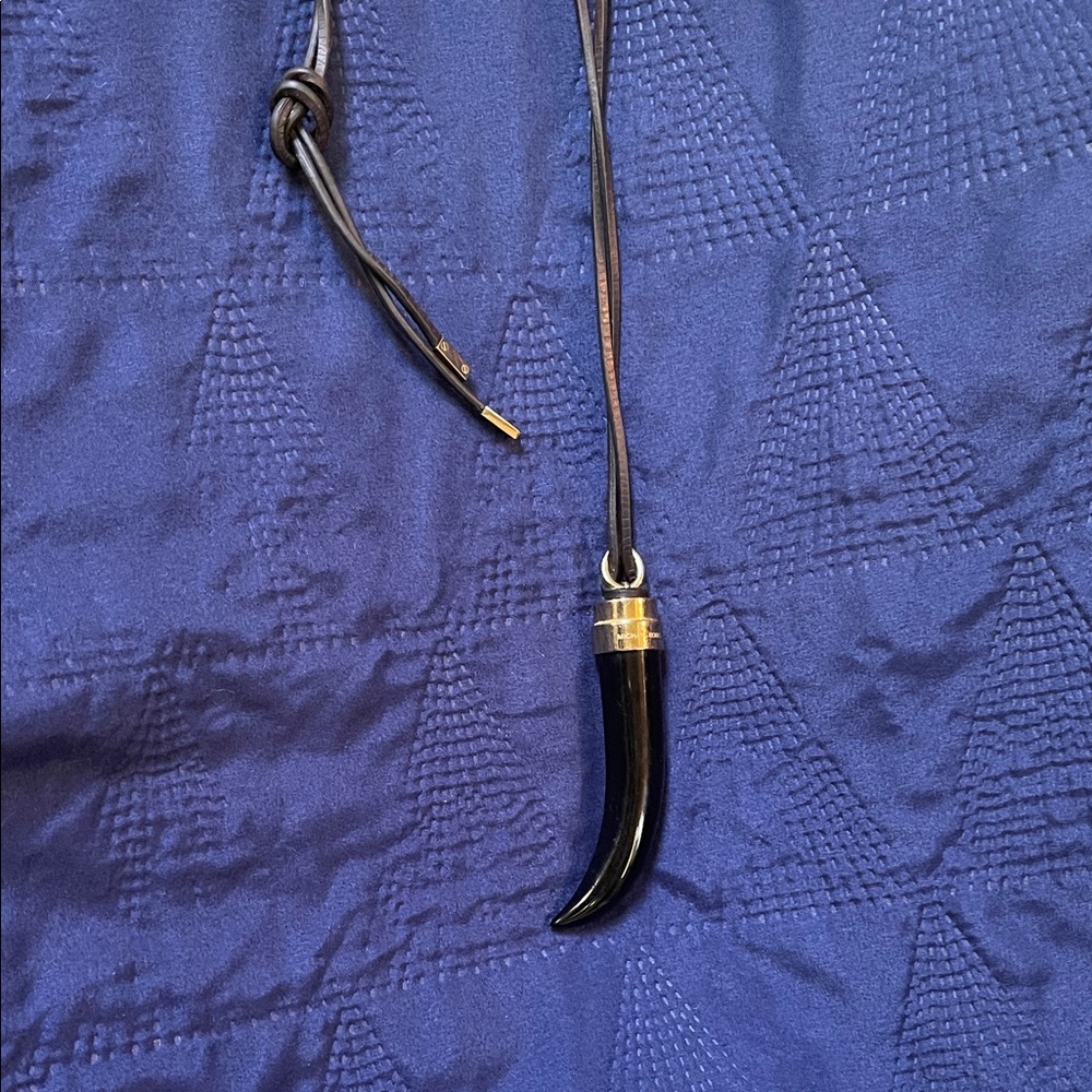 Michael Kors Black Horn Pendant Necklace